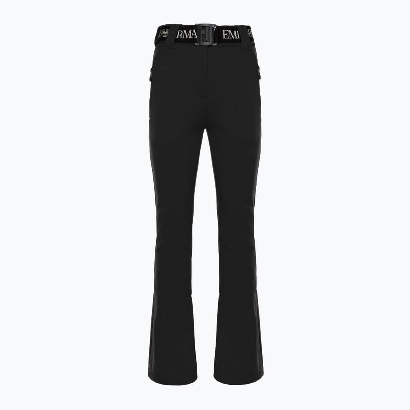 Pantaloni da sci donna EA7 Emporio Armani Ski Kitzbuhel Softshell a vita alta nero