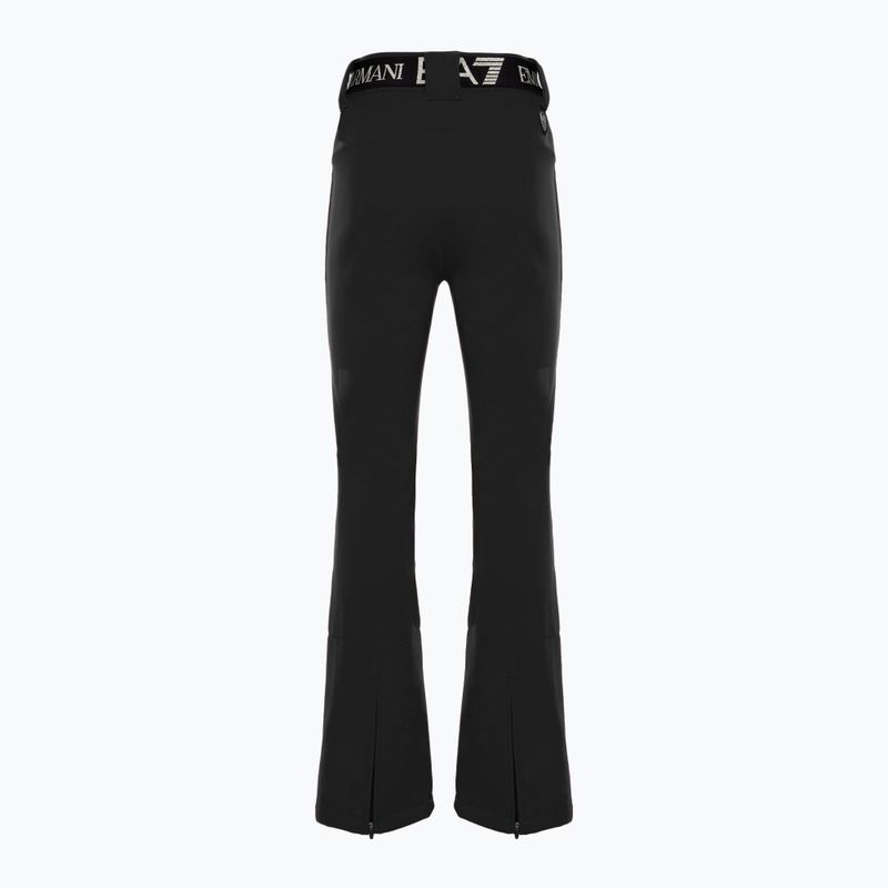 Pantaloni da sci donna EA7 Emporio Armani Ski Kitzbuhel Softshell a vita alta nero 2