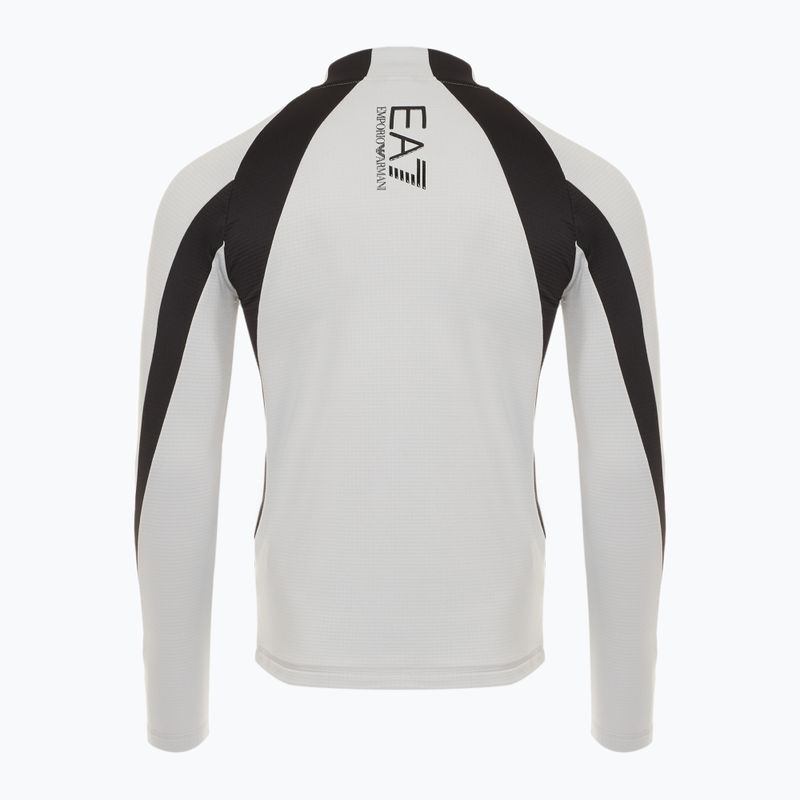 Felpa da sci uomo EA7 Emporio Armani Ski St. Moritz Powerstretch T-Top grigio tranquillo 2