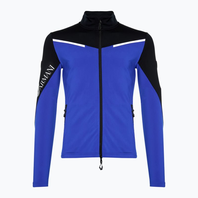 Uomo EA7 Emporio Armani Ski Kitzbuhel Colorblock Powerstretch T-Top nuovo blu royal