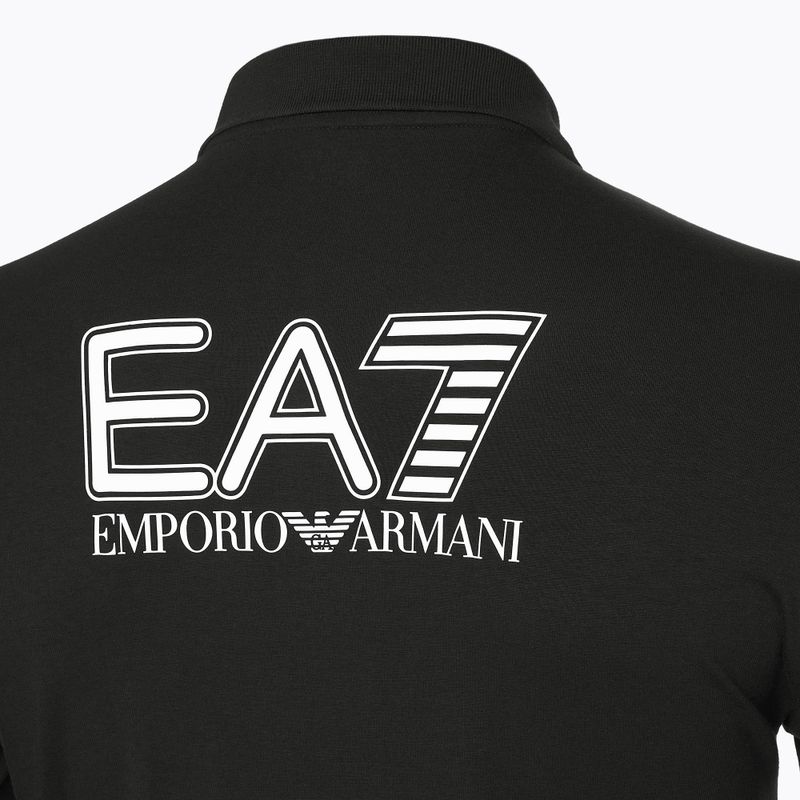 Polo da uomo EA7 Emporio Armani Train Visibility nero 4