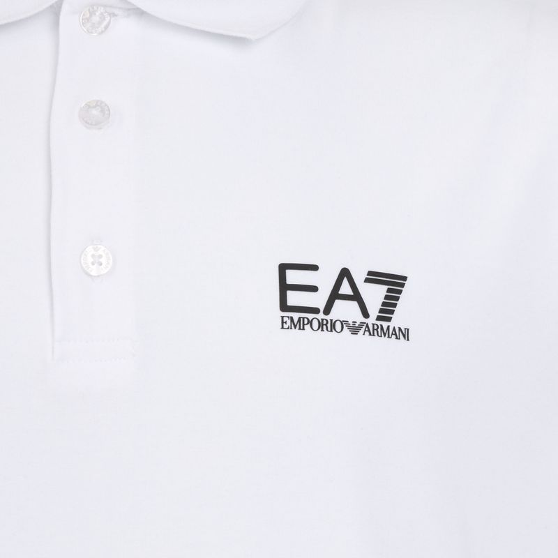 Polo da uomo EA7 Emporio Armani Core Identity bianco 3
