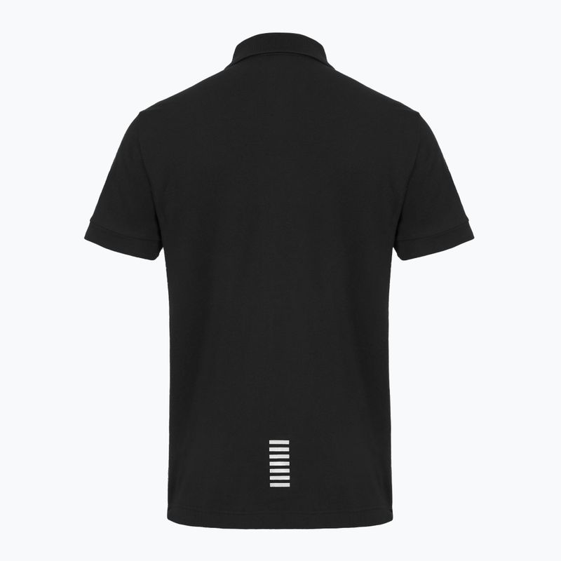 Polo da uomo EA7 Emporio Armani Core Identity nero 2
