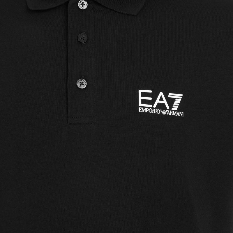 Polo da uomo EA7 Emporio Armani Core Identity nero 3