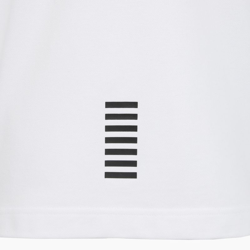 Polo EA7 Emporio Armani Core Identity Piqué uomo bianco 4