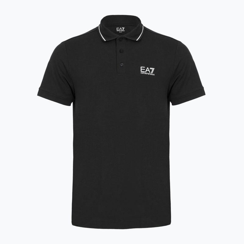 Polo EA7 Emporio Armani Core Identity Piqué Uomo nero