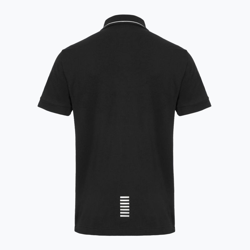 Polo EA7 Emporio Armani Core Identity Piqué Uomo nero 2