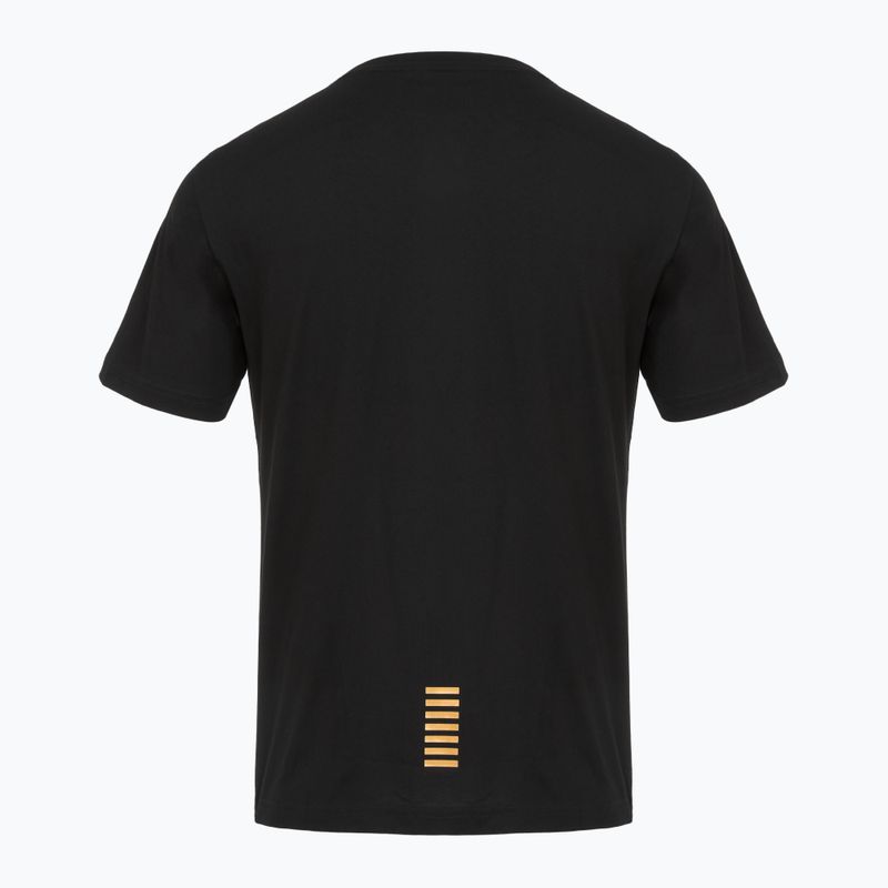 T-shirt da uomo EA7 Emporio Armani in cotone Pima Core Identity nero 2