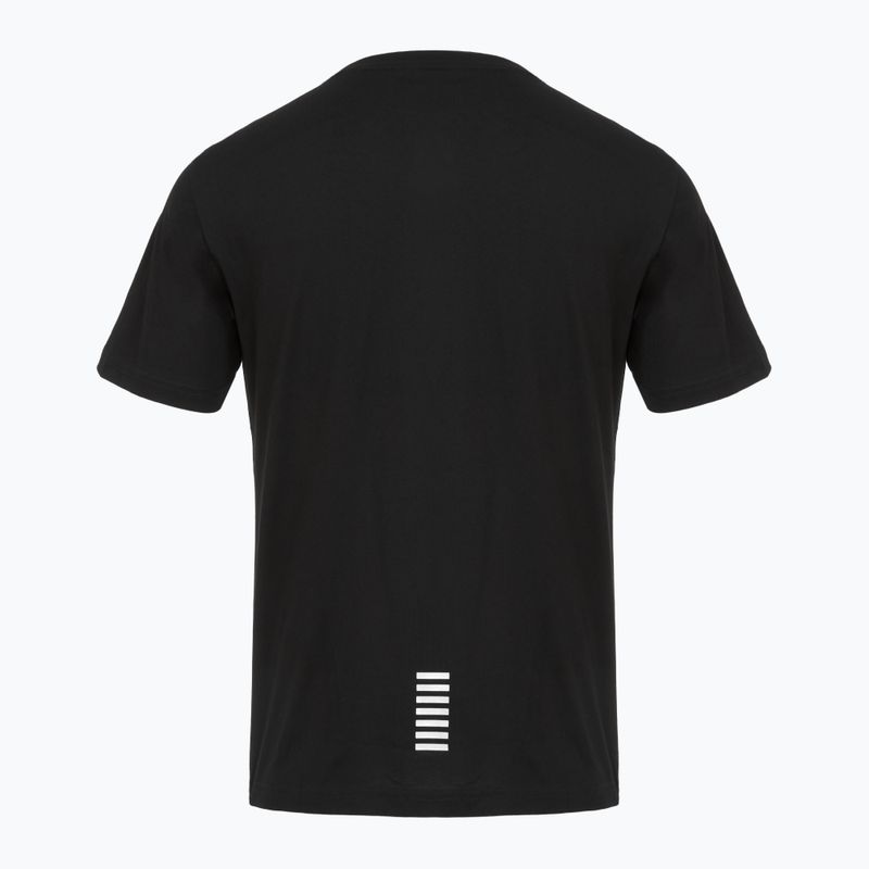 T-shirt da uomo EA7 Emporio Armani in cotone Pima Core Identity nero 2