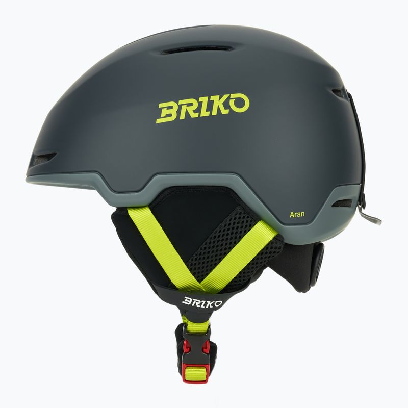 Casco da sci Briko Aran matt shark gray/light gray/electric lime 3