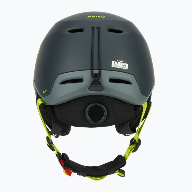 Casco da sci Briko Aran matt shark gray/light gray/electric lime 4