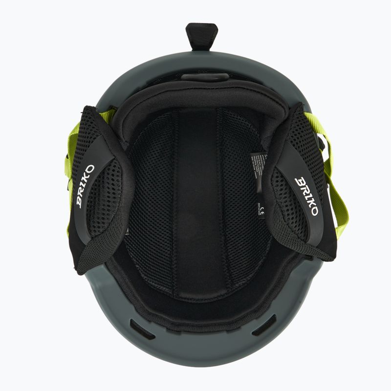 Casco da sci Briko Aran matt shark gray/light gray/electric lime 5