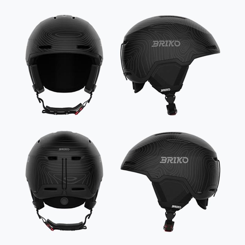 Casco da sci Briko Aran matt black/abbey gray 10