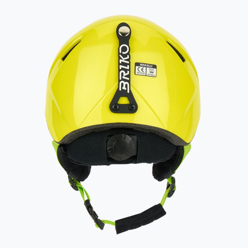 Casco da sci per bambini Briko Makalu Jr shiny sunflower yellow/lineade green 4