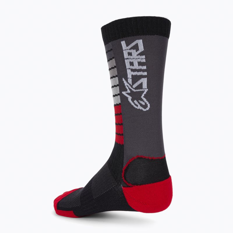 Alpinestars calze da ciclismo da uomo Drop 22 nero/rosso brillante 2