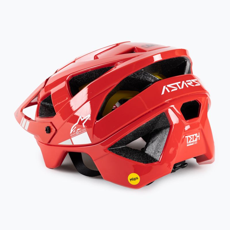 Casco da bici Alpinestars Vector Tech A2 rosso brillante/grigio chiaro lucido 4