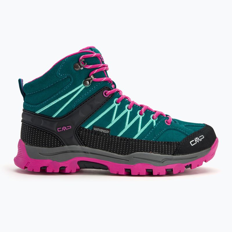 Scarponi da trekking junior CMP Rigel Mid lago / rosa fluo 2