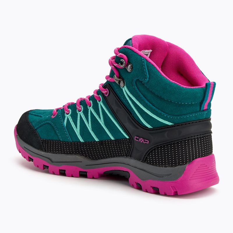 Scarponi da trekking junior CMP Rigel Mid lago / rosa fluo 3