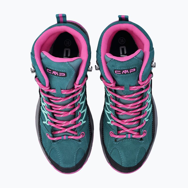 Scarponi da trekking junior CMP Rigel Mid lago / rosa fluo 11