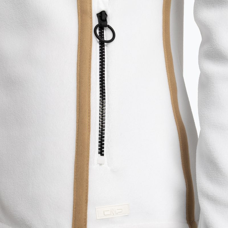 Felpa in pile con cappuccio CMP Fix Donna Bianco 32H0386/A001 6