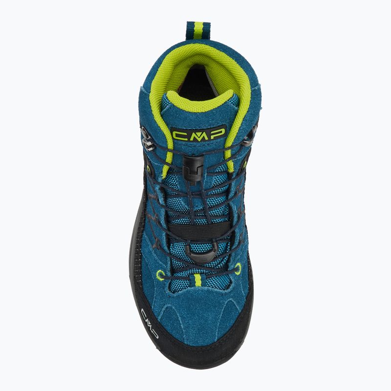 Stivali da trekking CMP Rigel Mid Wp deep lake/acido per bambini 5