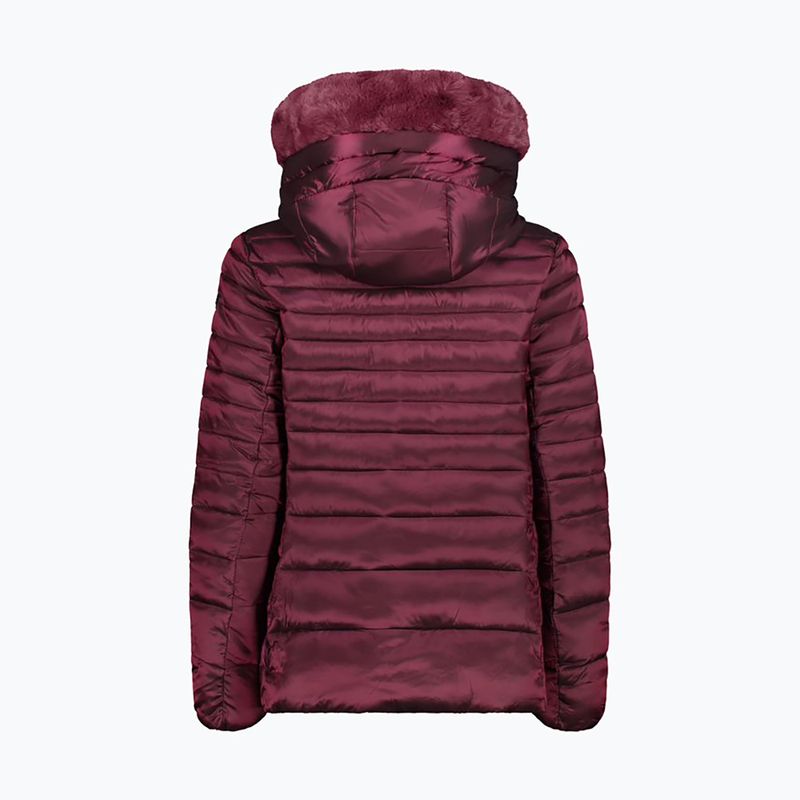 Piumino da donna CMP Fix Hood maroon 32K3076F 3