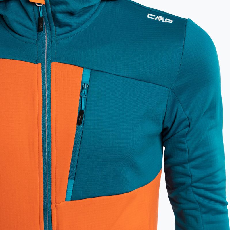 Felpa trekking CMP uomo arancio e blu 33G6597/C550 3