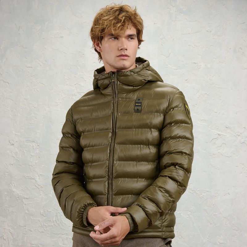 Giacca uomo Blauer USA Charles dark olive inside mist grey 2
