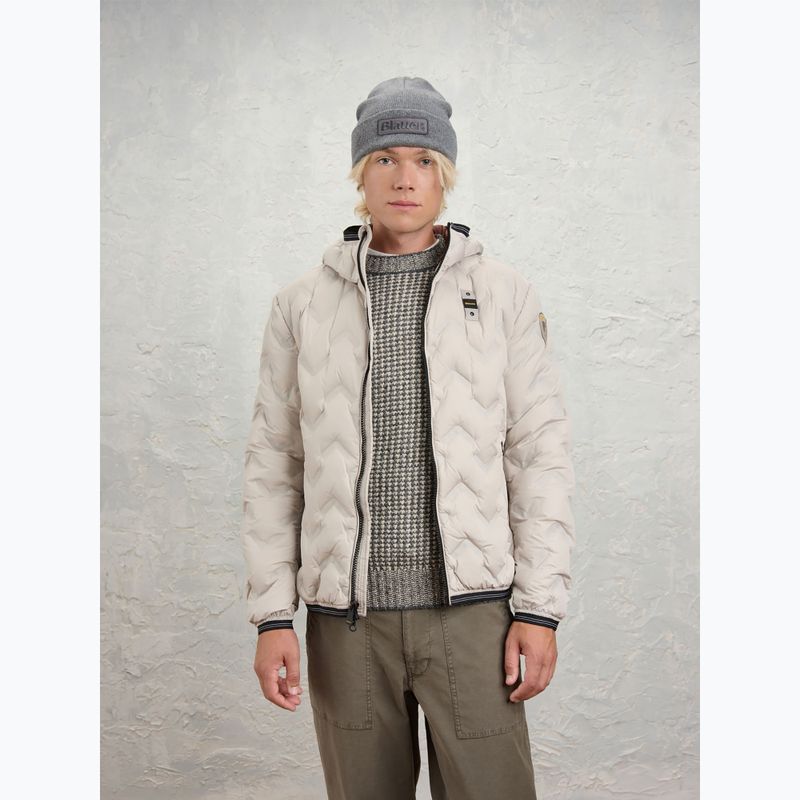 Giacca uomo Blauer USA Piery grey fog inside brown mahogany 2