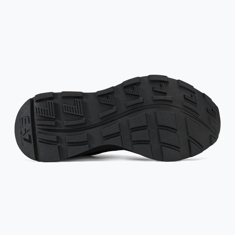 EA7 Emporio Armani Nero e Bianco Altura Knit scarpe triple nero/oro 4