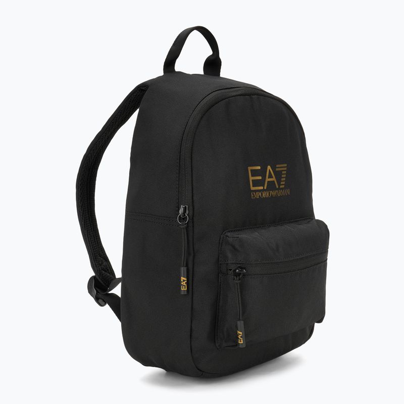 EA7 Emporio Armani Train Core 6 l nero / oro logo zaino urbano per bambini 2