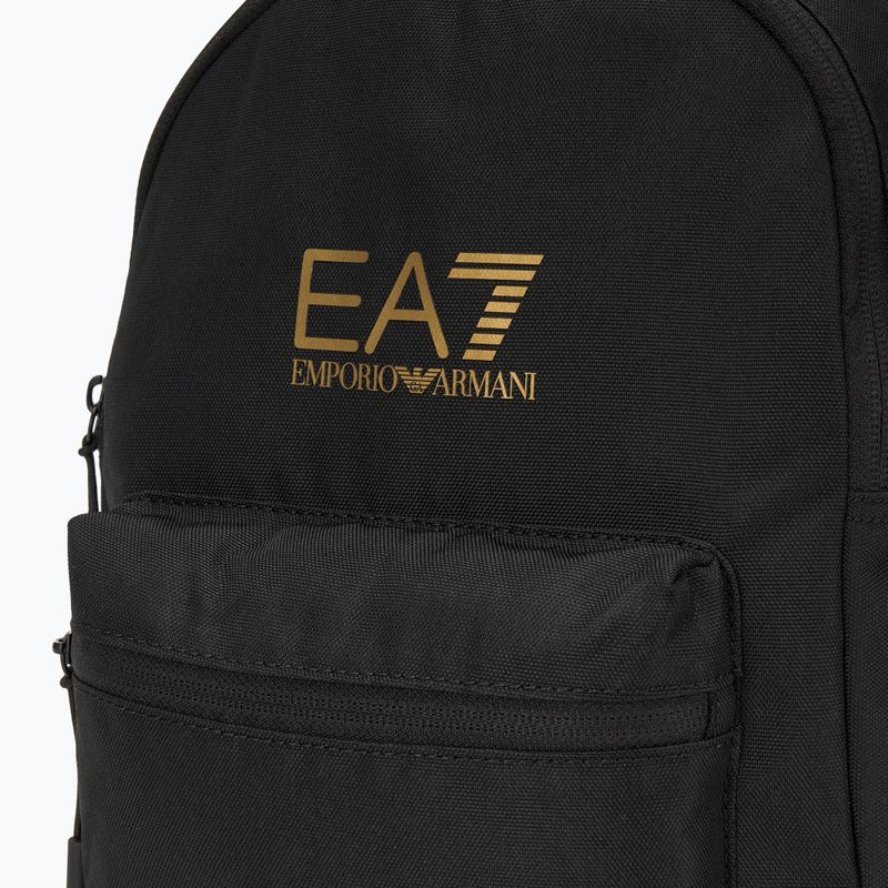 EA7 Emporio Armani Train Core 6 l nero / oro logo zaino urbano per bambini 5