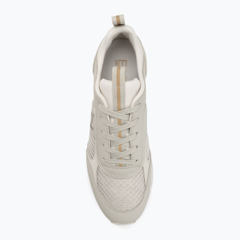 EA7 Emporio Armani Scarpe con lacci bianchi e neri in betulla argentata/oro 5