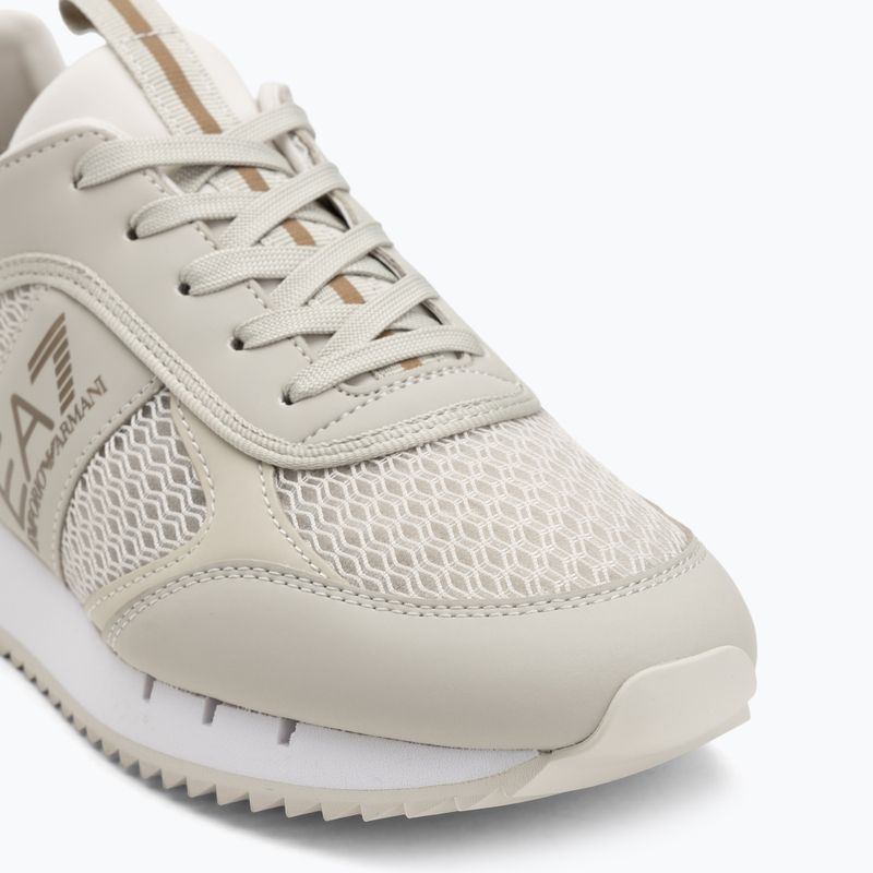 EA7 Emporio Armani Scarpe con lacci bianchi e neri in betulla argentata/oro 7