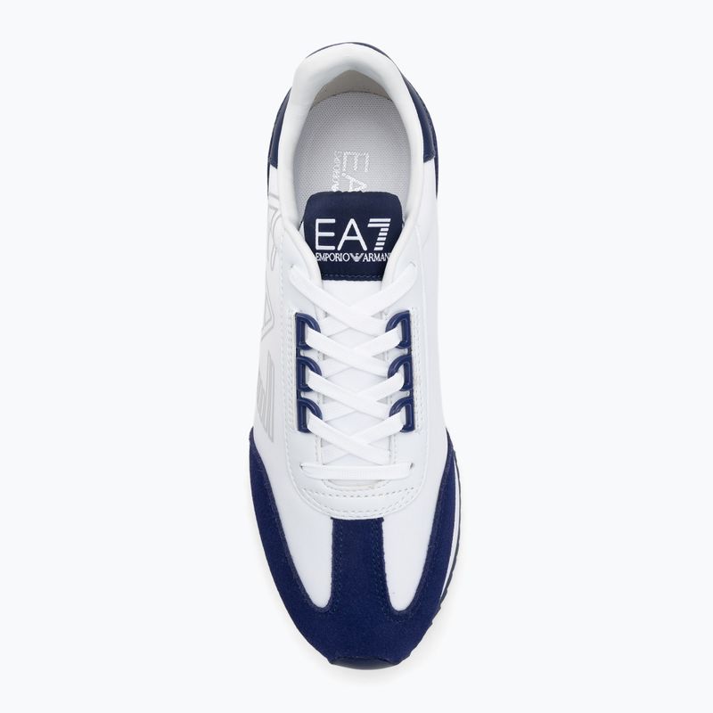 EA7 Emporio Armani Bianco e Nero Scarpe vintage bianco/medievale blu 5