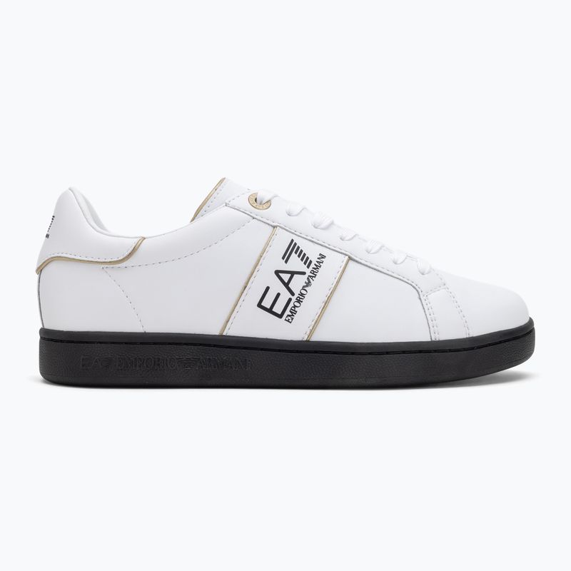 Scarpe EA7 Emporio Armani Classic Logo bianco/oro/nero 2