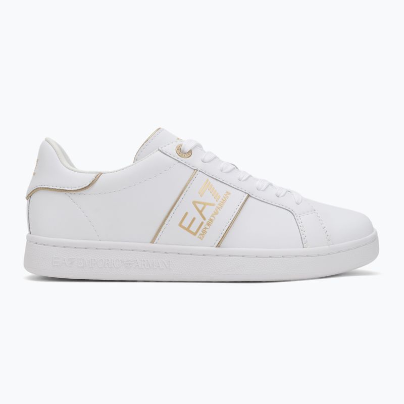 EA7 Emporio Armani Classic Logo scarpe con dettagli in bianco/oro 2