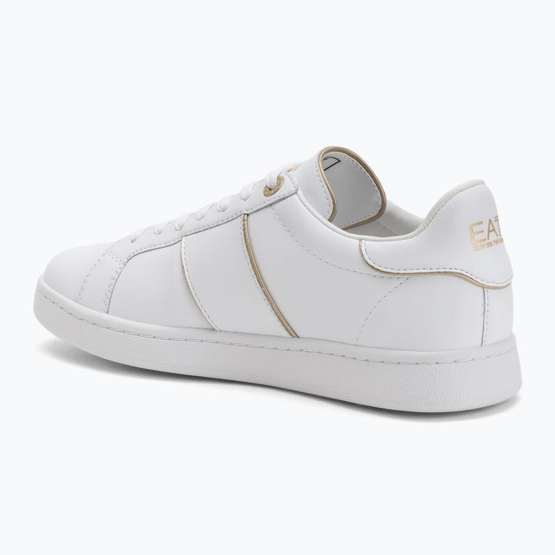 EA7 Emporio Armani Classic Logo scarpe con dettagli in bianco/oro 3
