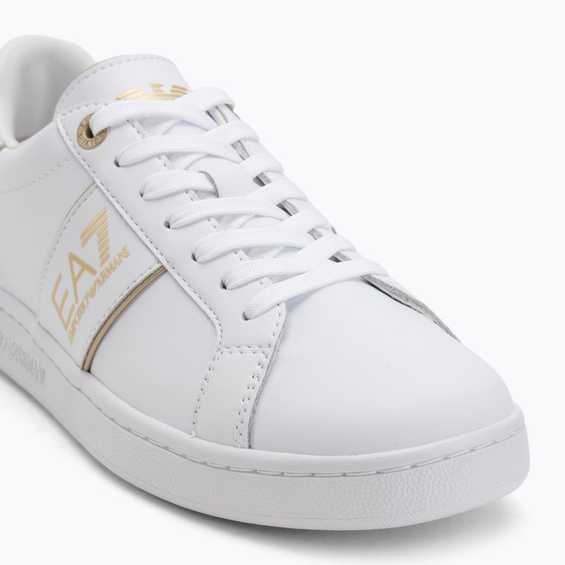 EA7 Emporio Armani Classic Logo scarpe con dettagli in bianco/oro 7