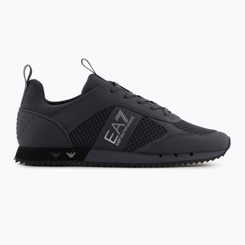 EA7 Emporio Armani Nero e Bianco Lacci asfalto grigio/silv.g7 scarpe