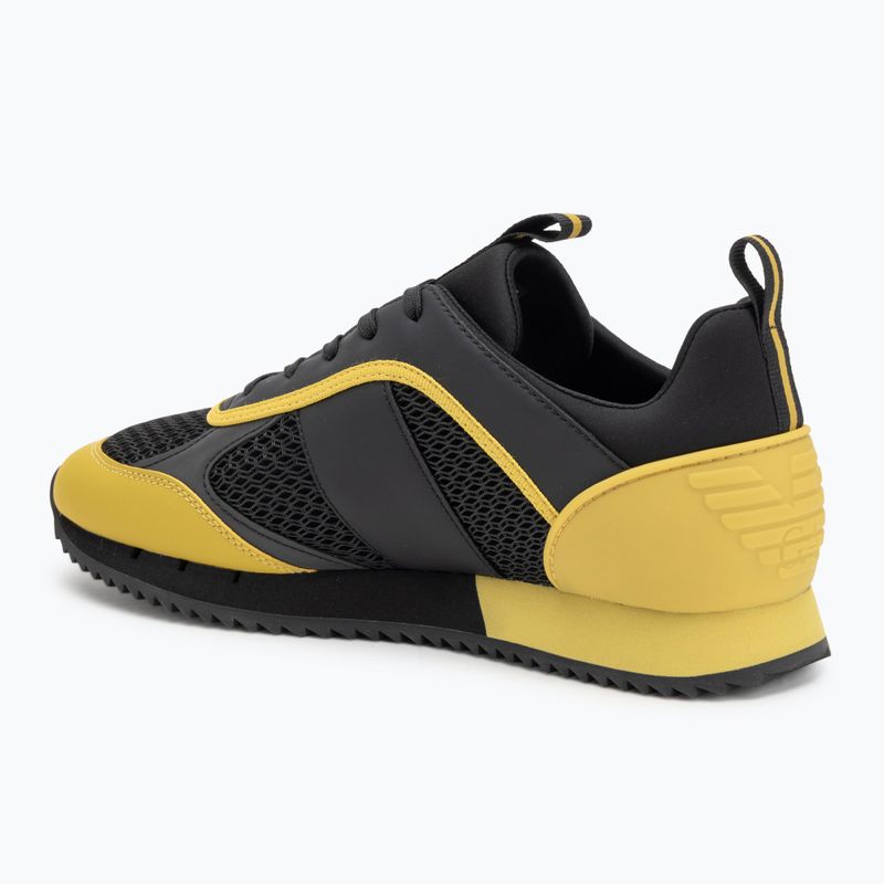 EA7 Emporio Armani Scarpe con lacci bianche e nere nero/ muschio antico 3