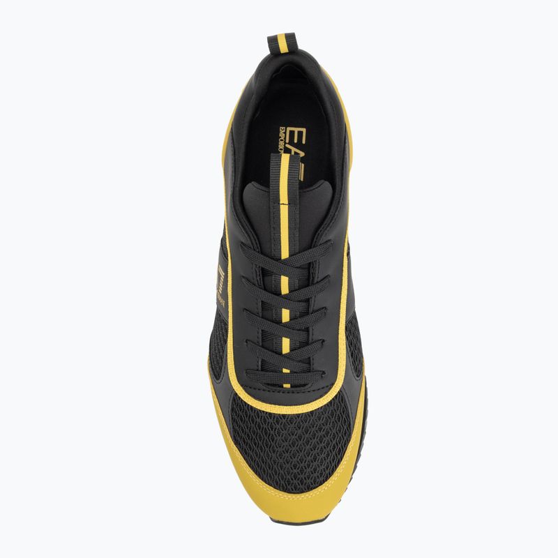 EA7 Emporio Armani Scarpe con lacci bianche e nere nero/ muschio antico 5