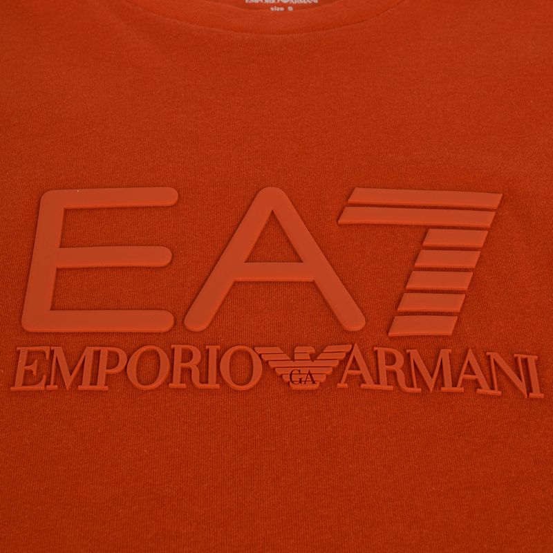 T-shirt da uomo EA7 Emporio Armani Visibility Cotton Crew al tè rooibos 3