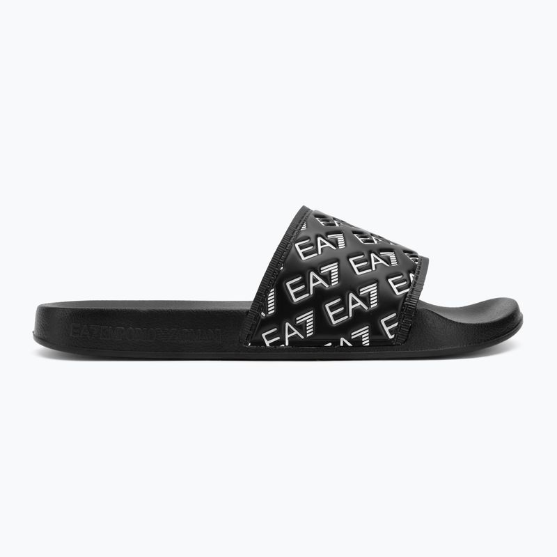 EA7 Emporio Armani Water Sports All Over infradito nero/bianco completo 2