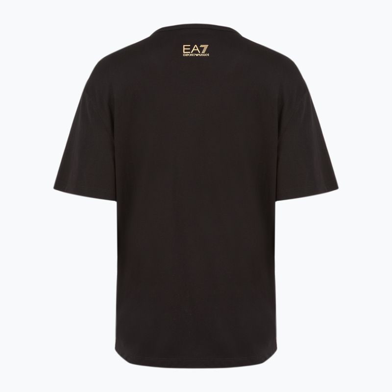 Maglietta donna EA7 Emporio Armani Train Visibility nero/oro 2