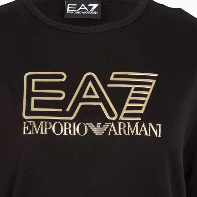 Maglietta donna EA7 Emporio Armani Train Visibility nero/oro 3