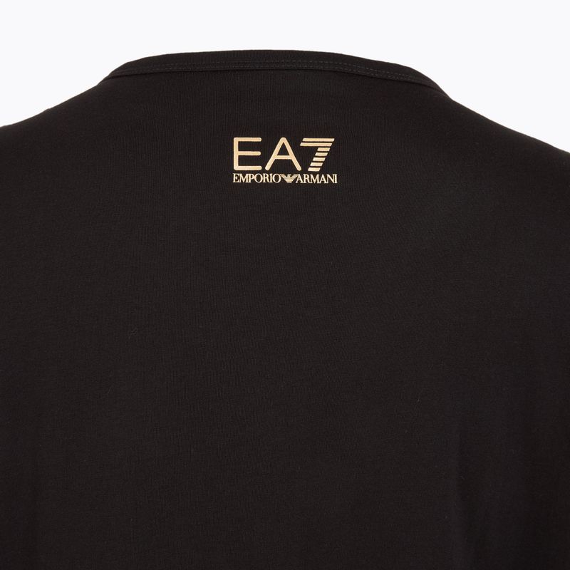 Maglietta donna EA7 Emporio Armani Train Visibility nero/oro 4