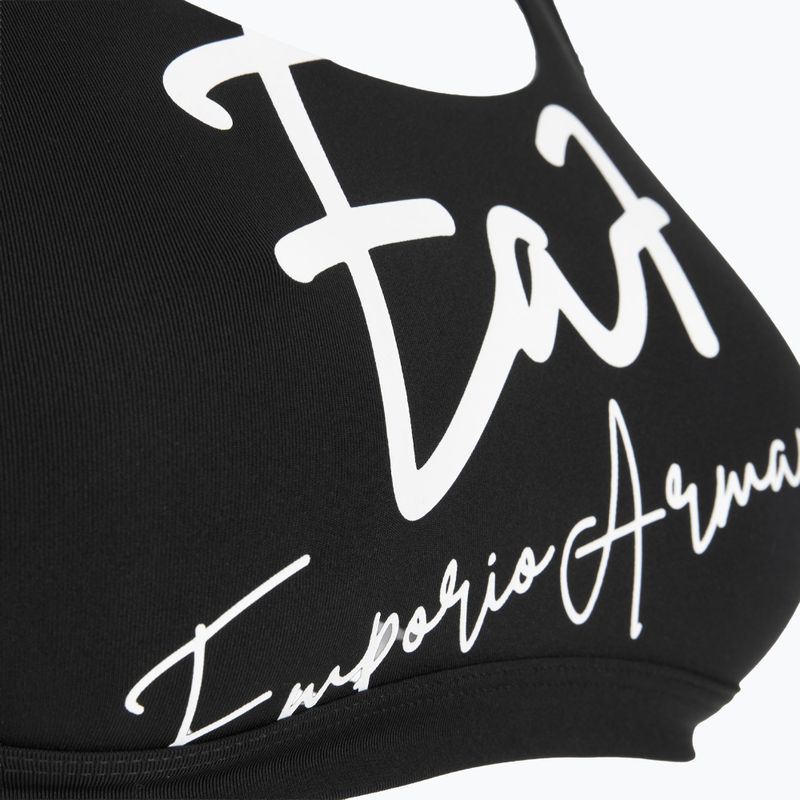 Costume da bagno a due pezzi da donna EA7 Emporio Armani Maxi Logo Bikini Top nero 5