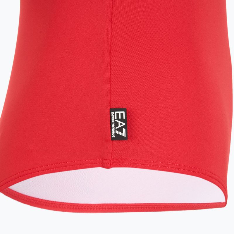 Costume intero da donna EA7 Emporio Armani Maxi Logo One Piece rosso racing 4