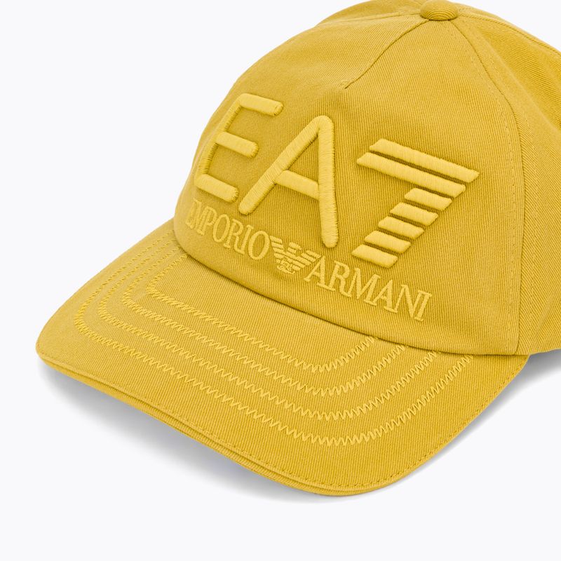 EA7 Emporio Armani Serie Train Logo ricamato antico muschio berretto da baseball 3